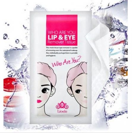 ЛЛ Салфетки очищающие Lioele 'Who Are You' Lip & Eye Remover Tissue Set