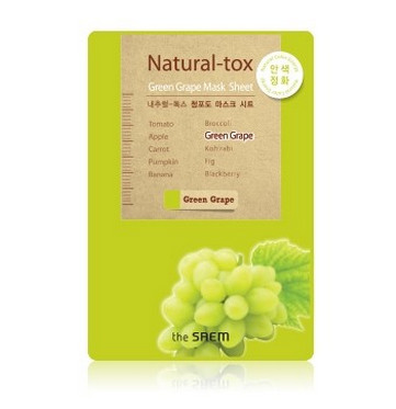 СМ Маска-детокс тканевая с экстрактом зеленого винограда Natural – tox Green Grape Mask Sheet